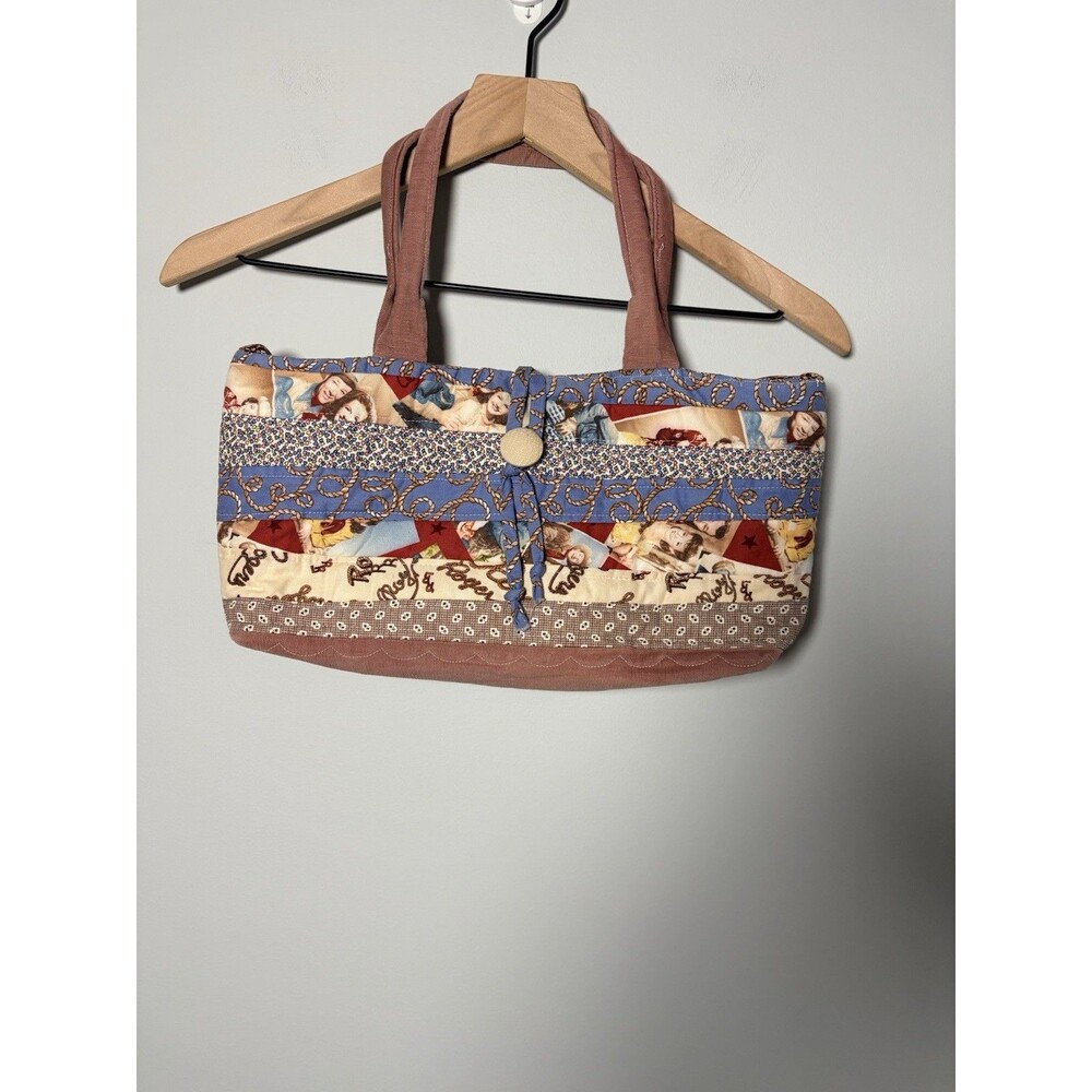 Roy Rogers &Dale Evens Tote Bag Handmade Quilted Purse Handbag 12" x 7" x 3"